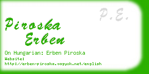 piroska erben business card